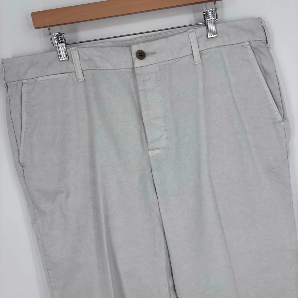 Outerknown Heavyweight Chino Pants Mens 39x31 (Tag 38x32) Marled Gray Button Fly
